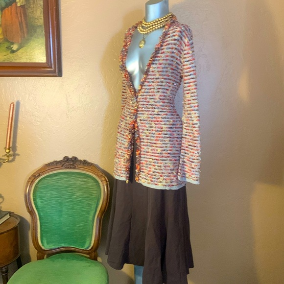 Vintage Larina Rosa Made in Milano Knitted Long Cardigan. Sz M - Picture 2 of 9